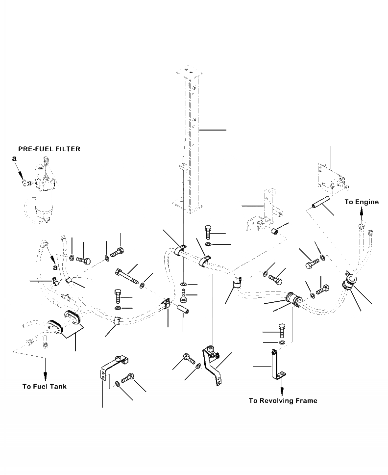 Схема запчастей Komatsu PC390LC-10 - D-A ТОПЛИВНАЯ ЛИНИЯ КРЕПЛЕНИЕ КРЕПЛЕНИЕS И КОРПУСS ТОПЛИВН. СИСТЕМА