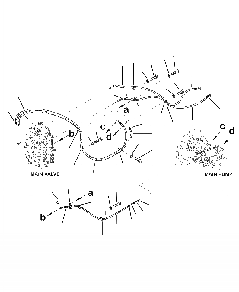 Схема запчастей Komatsu PC390LC-10 - H8-A ГИДРОЛИНИЯ LS (ПОГРУЗ. СЕНСОР.) ЛИНИЯ ГИДРАВЛИКА