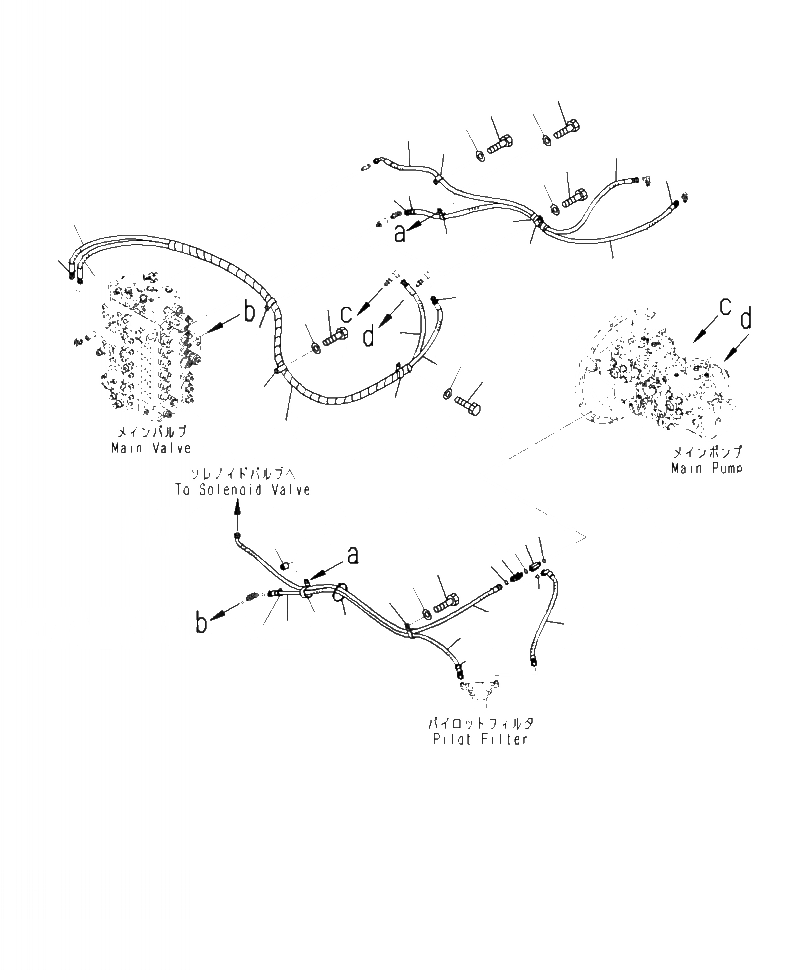 Схема запчастей Komatsu PC390LC-10 - H8- ГИДРОЛИНИЯ LS (ПОГРУЗ. СЕНСОР.) ЛИНИЯ, -ДОПОЛН. АКТУАТОР ТРУБЫ, АККУМУЛЯТОР ГИДРАВЛИКА