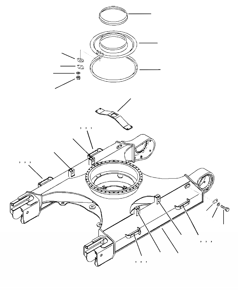 Схема запчастей Komatsu PC390LC-10 - R-A ГУСЕНИЧНАЯ РАМА СТАНДАРТН. НИЖН.CARRIAGE