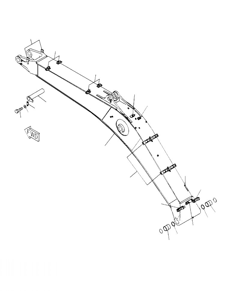 Схема запчастей Komatsu PC390LC-10 - T-A СТРЕЛА И ВЕРХН. ПАЛЕЦ MM УСИЛ.ENED ТИП ( A-A ) РАБОЧЕЕ ОБОРУДОВАНИЕ
