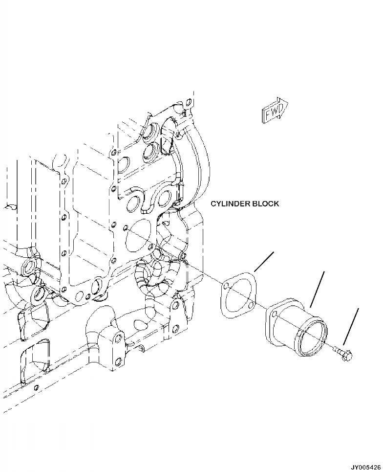 Схема запчастей Komatsu PC390LL-10 A50601 - AWI- ХЛАДАГЕНТ ВХОДН. СОЕДИН-Е ДВИГАТЕЛЬ