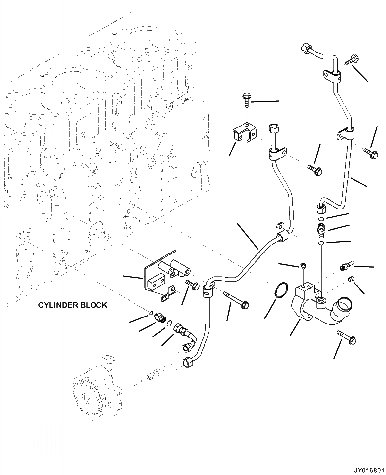 Схема запчастей Komatsu PC390LL-10 A50601 - AHD- ГИДР. НАСОС. ТРУБЫ ДВИГАТЕЛЬ