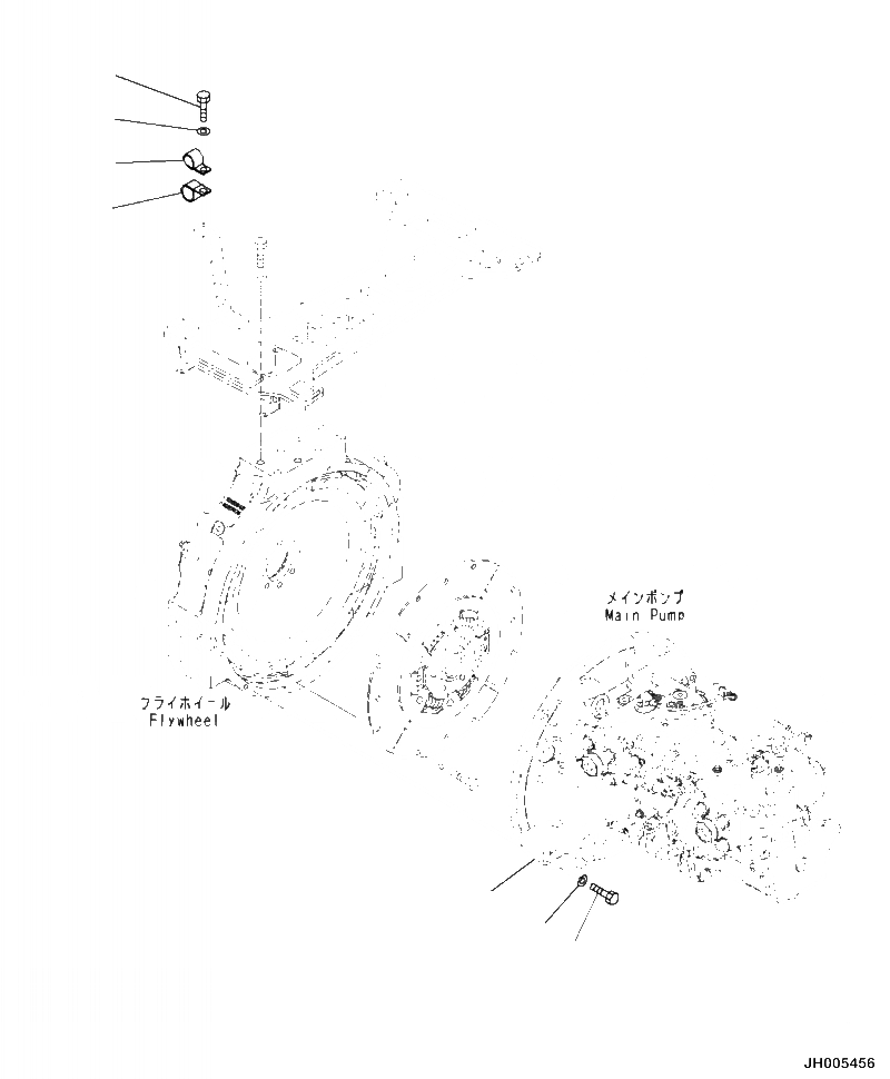 Схема запчастей Komatsu PC390LL-10 A50601 - A9999- КОМПОНЕНТЫ ДВИГАТЕЛЯ НАСОС КРЕПЛЕНИЕ КОМПОНЕНТЫ ДВИГАТЕЛЯ