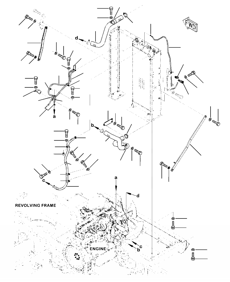 Схема запчастей Komatsu PC390LL-10 A50601 - C-A СИСТЕМА ОХЛАЖДЕНИЯ СИСТЕМА ТРУБ РАДИАТОРА И СТОЙКАS СИСТЕМА ОХЛАЖДЕНИЯ