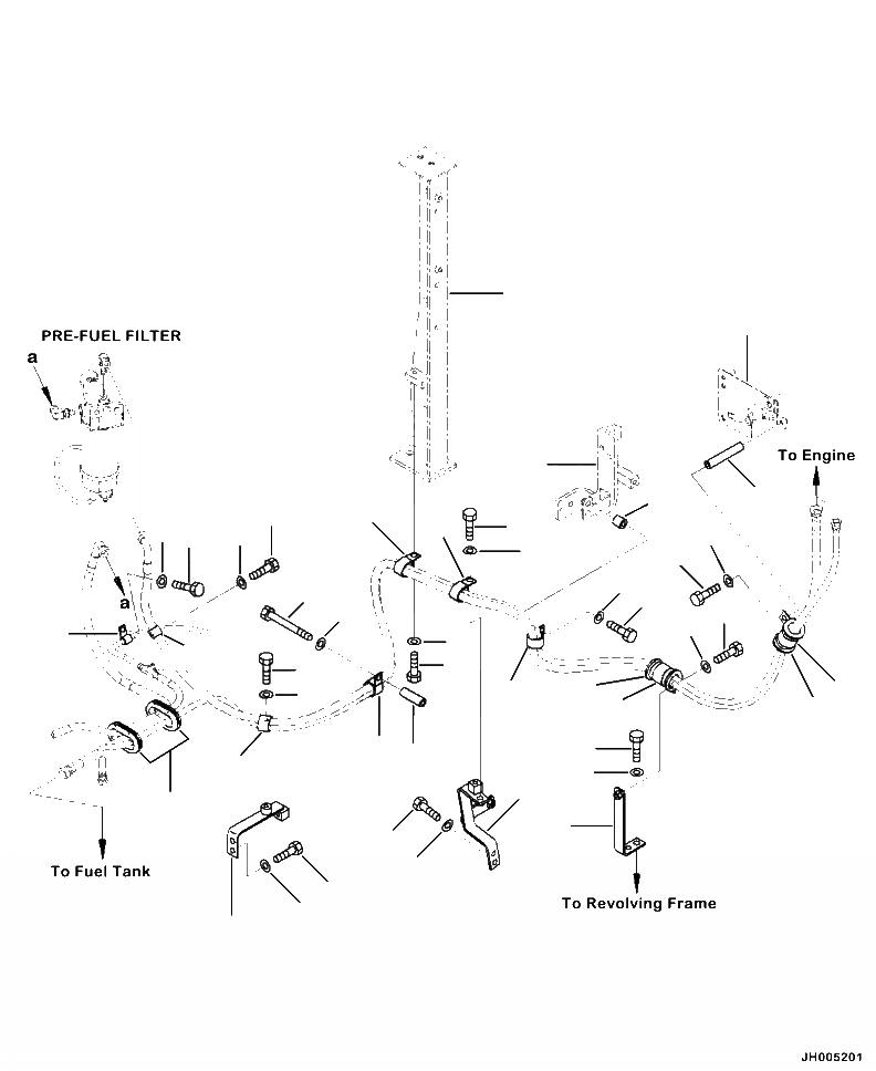Схема запчастей Komatsu PC390LL-10 A50601 - D-A ТОПЛИВНАЯ ЛИНИЯ КРЕПЛЕНИЕ КРЕПЛЕНИЕS И КОРПУСS ТОПЛИВН. СИСТЕМА