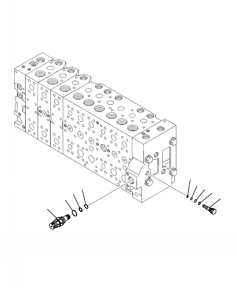 Схема запчастей Komatsu PC390LL-10 A50601 - H-A ОСНОВН. УПРАВЛЯЮЩ. КЛАПАН COMPLETE ASSEMBLY (/) ГИДРАВЛИКА