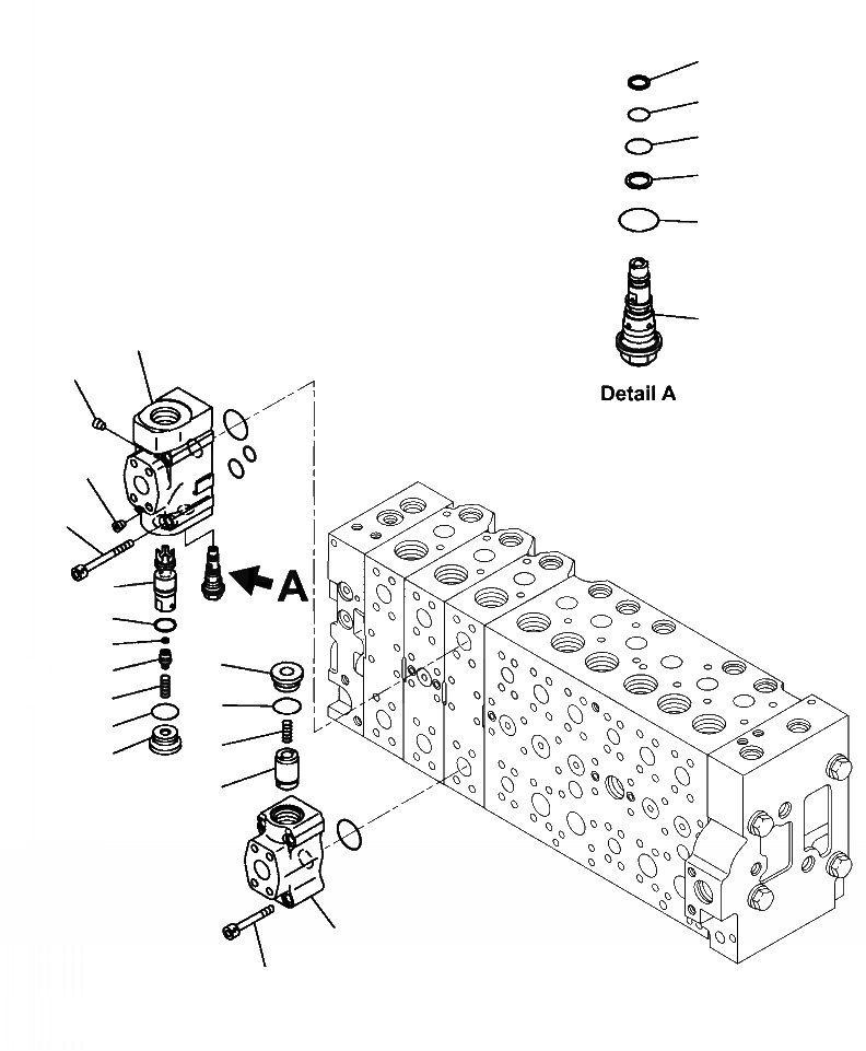 Схема запчастей Komatsu PC390LL-10 A50601 - H-A ОСНОВН. УПРАВЛЯЮЩ. КЛАПАН COMPLETE ASSEMBLY (/) ГИДРАВЛИКА
