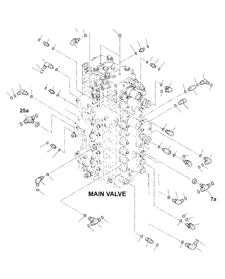 Схема запчастей Komatsu PC390LL-10 A50601 - H-A ОСНОВН. УПРАВЛЯЮЩ. КЛАПАН СОЕДИНИТЕЛЬН. ЧАСТИ ГИДРАВЛИКА