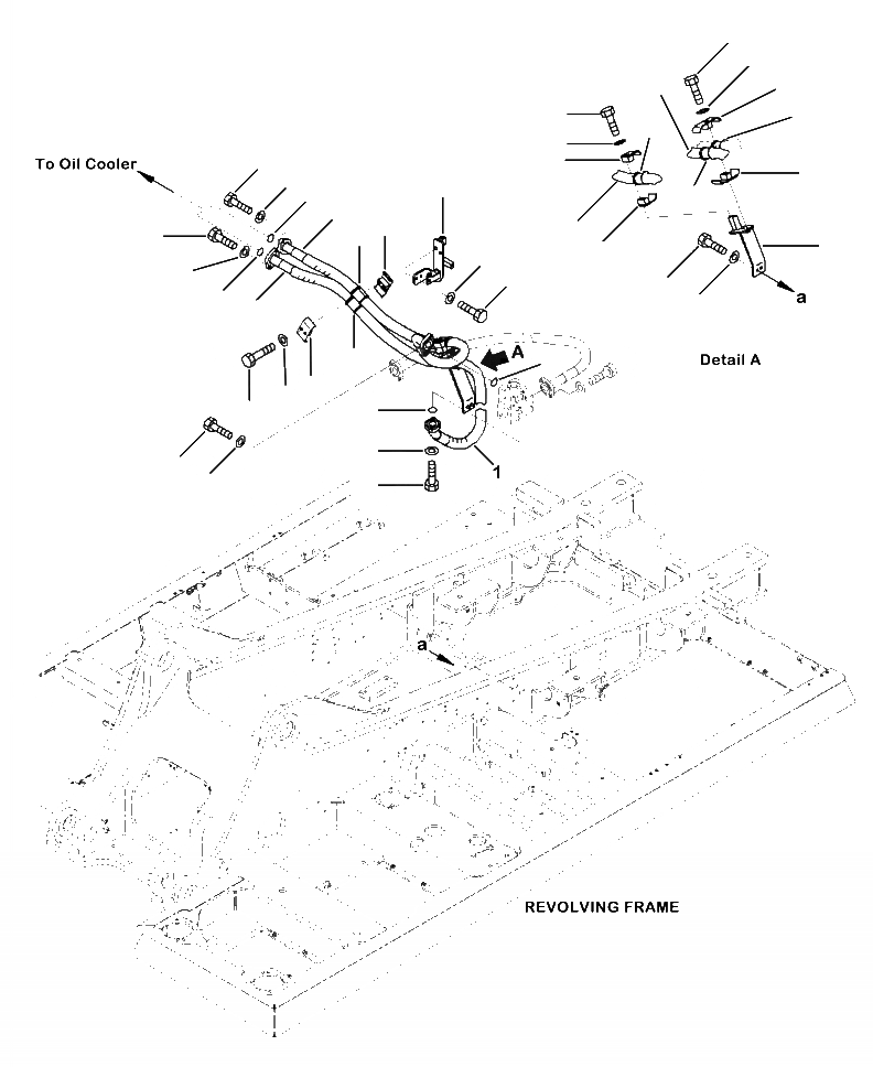 Схема запчастей Komatsu PC390LL-10 A50601 - H-A ГИДРОЛИНИЯ МАСЛООХЛАДИТЕЛЬ ЛИНИЯ ГИДРАВЛИКА