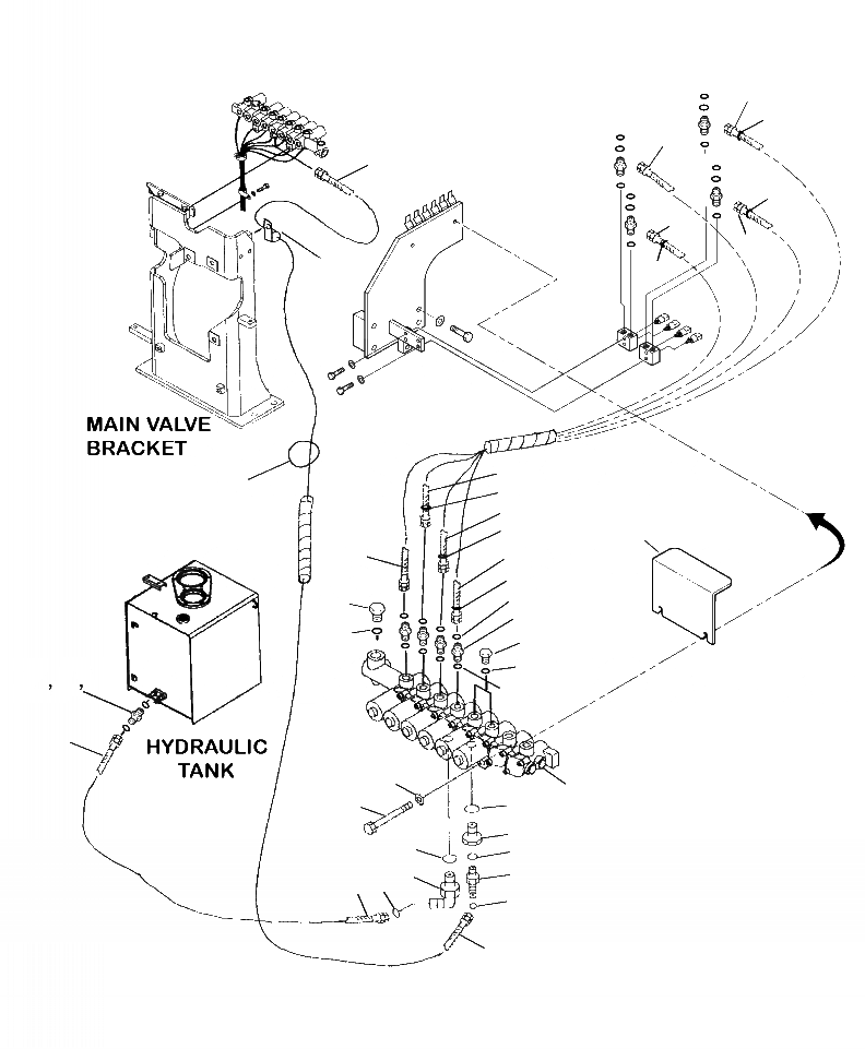 Схема запчастей Komatsu PC390LL-10 A50601 - H8-A ГИДРОЛИНИЯ НАВЕСН. ОБОРУД СОЛЕНОИД ГИДРАВЛИКА