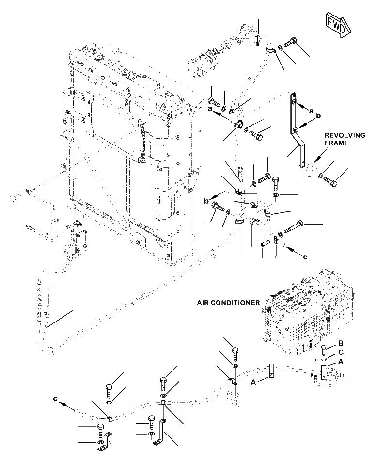 Схема запчастей Komatsu PC390LL-10 A50601 - K7-A КОНДИЦ. ВОЗДУХА A.C. ТРУБЫ КРЕПЛЕНИЕ OPERATORS ОБСТАНОВКА И СИСТЕМА УПРАВЛЕНИЯ