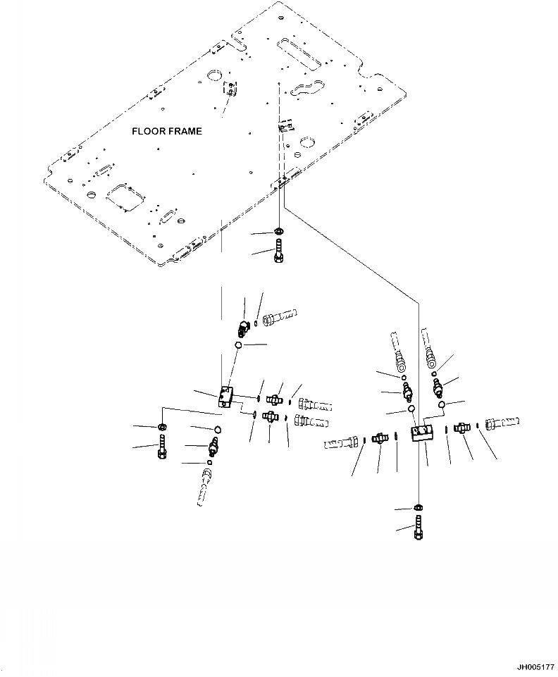 Схема запчастей Komatsu PC390LL-10 A50601 - K-A ГИДРОЛИНИЯ PPC ЛИНИИ P И T БЛОКS OPERATORS ОБСТАНОВКА И СИСТЕМА УПРАВЛЕНИЯ