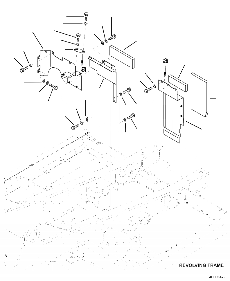 Схема запчастей Komatsu PC390LL-10 A50601 - M-A ПЕРЕГОРОДКА. КРЫШКИ (/) ЧАСТИ КОРПУСА И КРЫШКИ