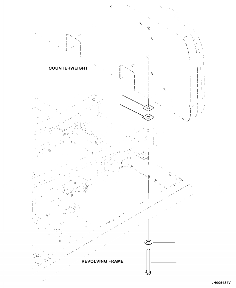 Схема запчастей Komatsu PC390LL-10 A50601 - M-A ПРОТИВОВЕС STD КРЕПЛЕНИЕ ЧАСТИ КОРПУСА И КРЫШКИ