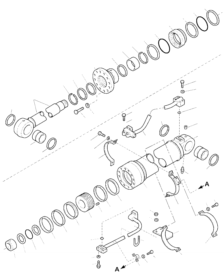 Схема запчастей Komatsu PC390LL-10 A50601 - T-A LOG ПОГРУЗ. ЦИЛИНДР СТРЕЛЫ РАБОЧЕЕ ОБОРУДОВАНИЕ