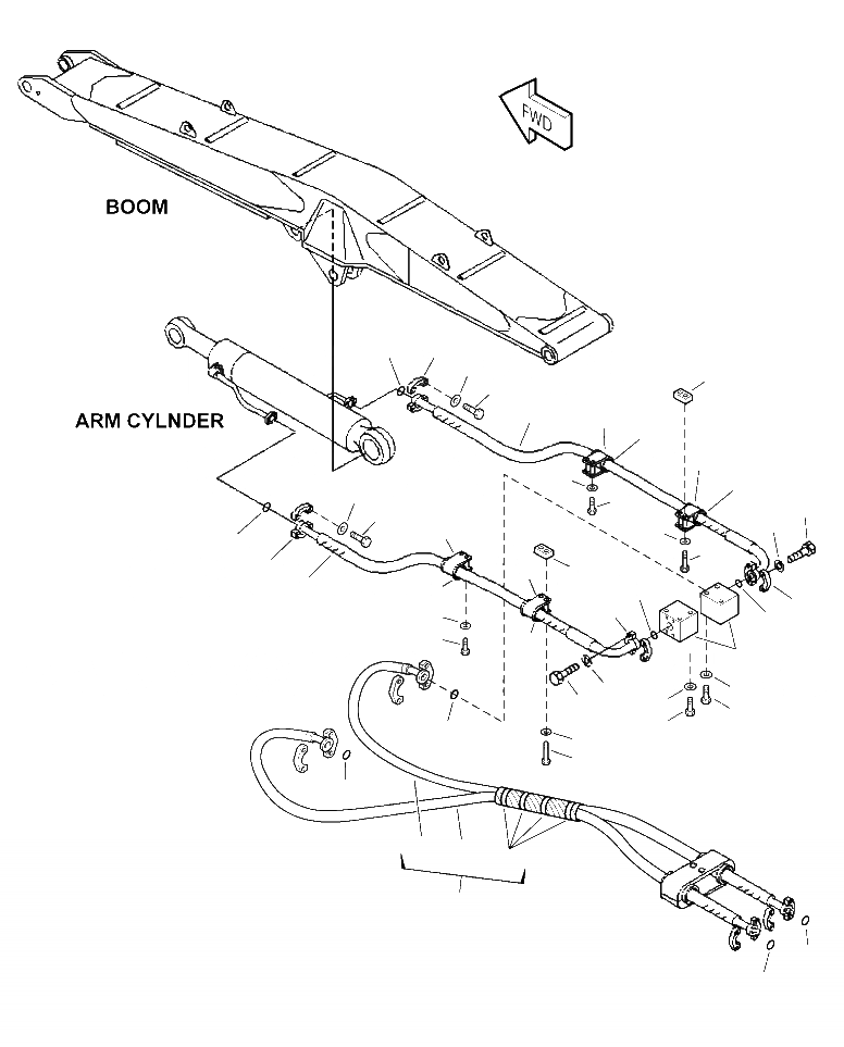 Схема запчастей Komatsu PC390LL-10 A50601 - T-9A LOG ПОГРУЗ. ЦИЛИНДР РУКОЯТИПАТРУБКИ РАБОЧЕЕ ОБОРУДОВАНИЕ