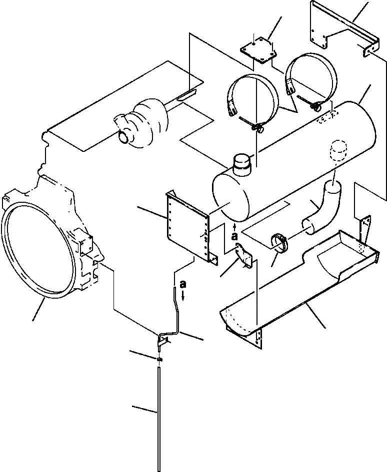 Схема запчастей Komatsu PC400LC-5 - ГЛУШИТЕЛЬ И ГЛУШИТЕЛЬ СОЕДИН-ЕS КОМПОНЕНТЫ ДВИГАТЕЛЯ & ЭЛЕКТРИКА