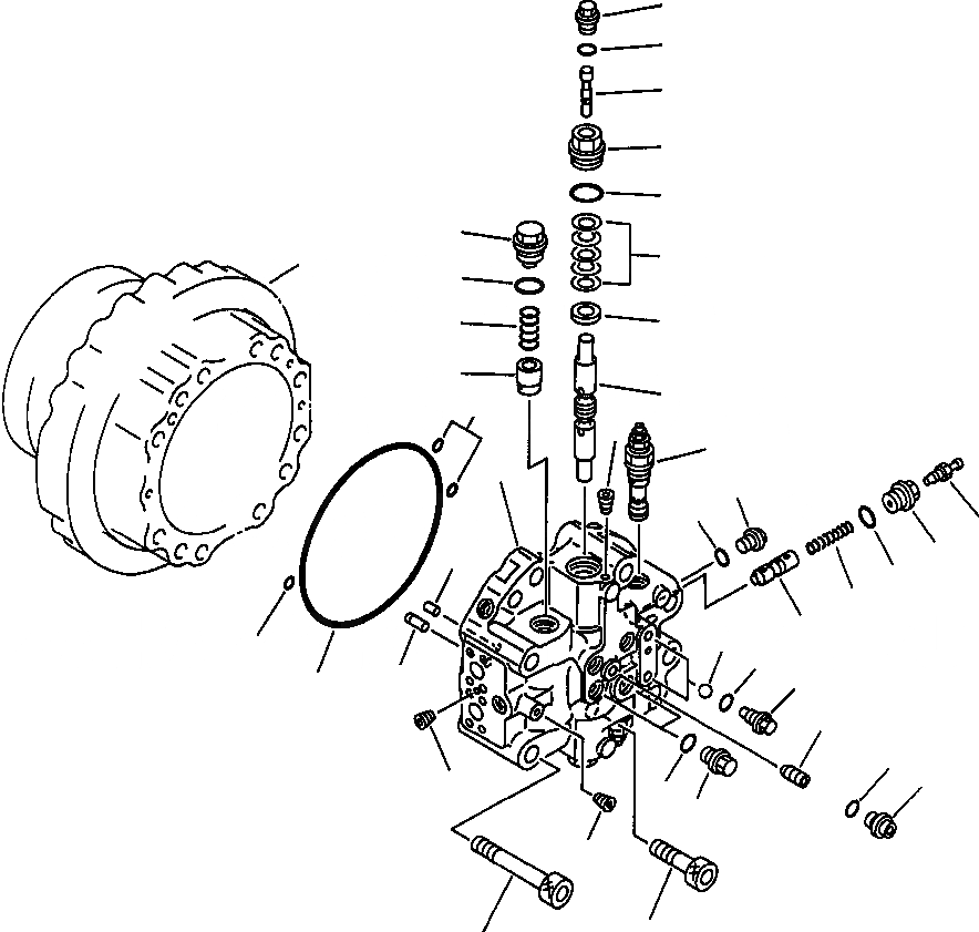 Схема запчастей Komatsu PC400LC-5 - МОТОР ХОДА END КРЫШКАASSEMBLY УПРАВЛ-Е РАБОЧИМ ОБОРУДОВАНИЕМ