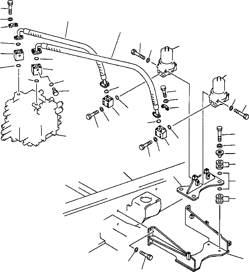 Схема запчастей Komatsu PC400LC-5 - ФИЛЬТР - УПРАВЛЯЮЩ. КЛАПАН ТРУБЫ УПРАВЛ-Е РАБОЧИМ ОБОРУДОВАНИЕМ