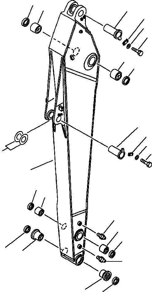 Схема запчастей Komatsu PC400LC-5 - ПОЛУ-УДЛИНН. РУКОЯТЬ FT - IN, ( .M) РАБОЧЕЕ ОБОРУДОВАНИЕ (ЭКСКАВАТ.)