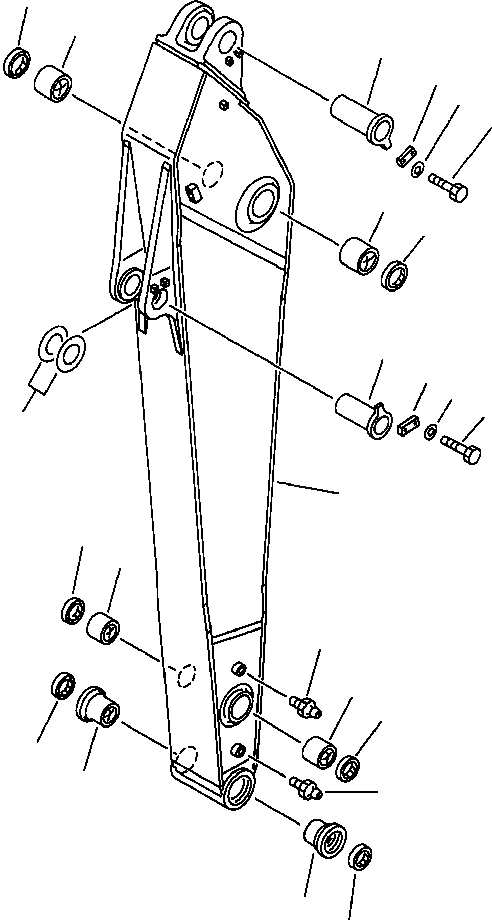 Схема запчастей Komatsu PC400LC-5 - СТАНДАРТН. РУКОЯТЬ FT. - IN. (. M) РАБОЧЕЕ ОБОРУДОВАНИЕ (ЭКСКАВАТ.)