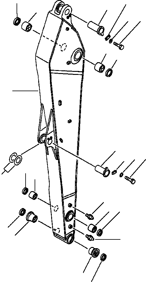 Схема запчастей Komatsu PC400LC-5 - УДЛИНН. РУКОЯТЬ FT. - 9 IN. (.8 M) РАБОЧЕЕ ОБОРУДОВАНИЕ (ЭКСКАВАТ.)