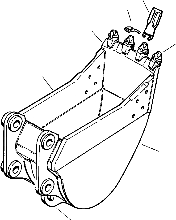 Схема запчастей Komatsu PC400LC-5 - КОВШ - KDC IN. (88 MM) ШИР. РАБОЧЕЕ ОБОРУДОВАНИЕ (ЭКСКАВАТ.)