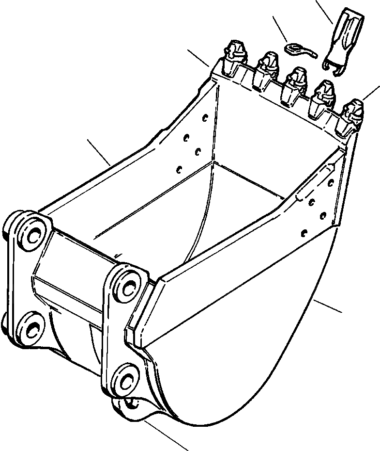 Схема запчастей Komatsu PC400LC-5 - КОВШ - KDC IN. ( MM) ШИР. РАБОЧЕЕ ОБОРУДОВАНИЕ (ЭКСКАВАТ.)