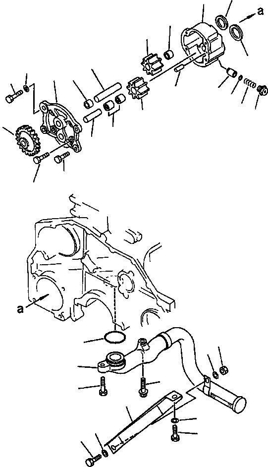 Схема запчастей Komatsu PC400LC-5 - МАСЛ. НАСОС СИСТЕМА СМАЗКИ МАСЛ. СИСТЕМА
