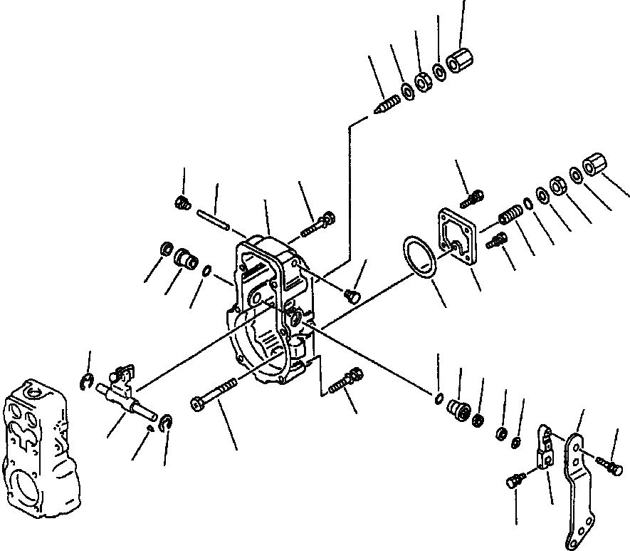 Схема запчастей Komatsu PC400LC-5 - ТОПЛИВН. НАСОС И РЕГУЛЯТОР ЗАДН. КРЫШКА И КОМПОНЕНТЫ ТОПЛИВН. СИСТЕМА