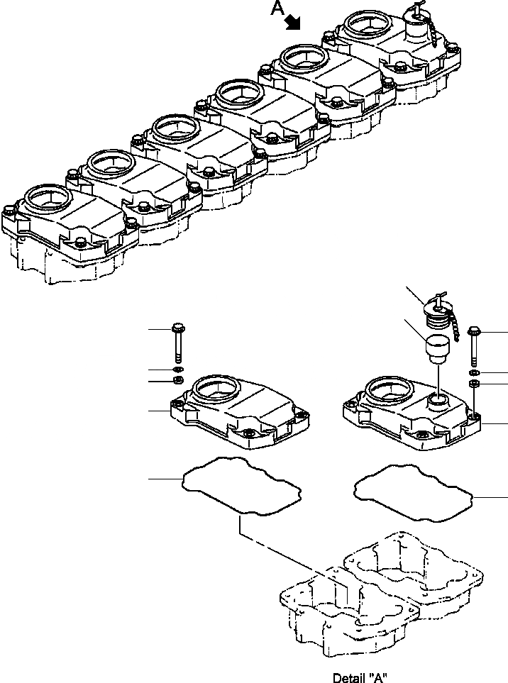 Схема запчастей Komatsu PC400LC-6LK - FIG. A-AA7 КЛАПАН КРЫШКИ ДВИГАТЕЛЬ