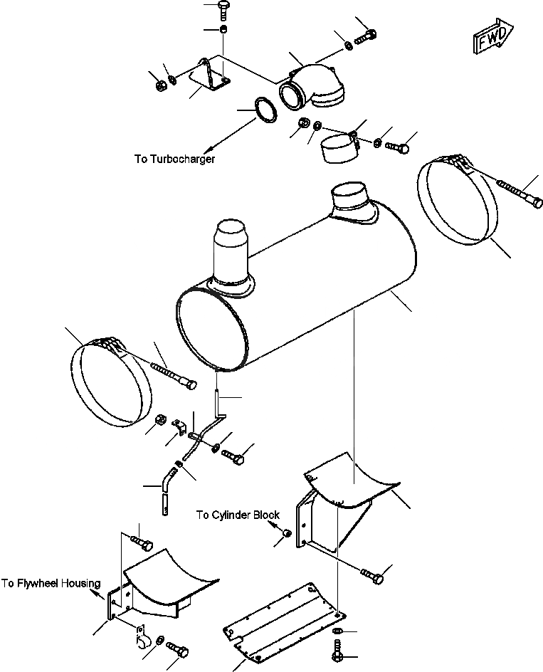 Схема запчастей Komatsu PC400LC-6LK - FIG. A-AG9 ГЛУШИТЕЛЬ ДВИГАТЕЛЬ