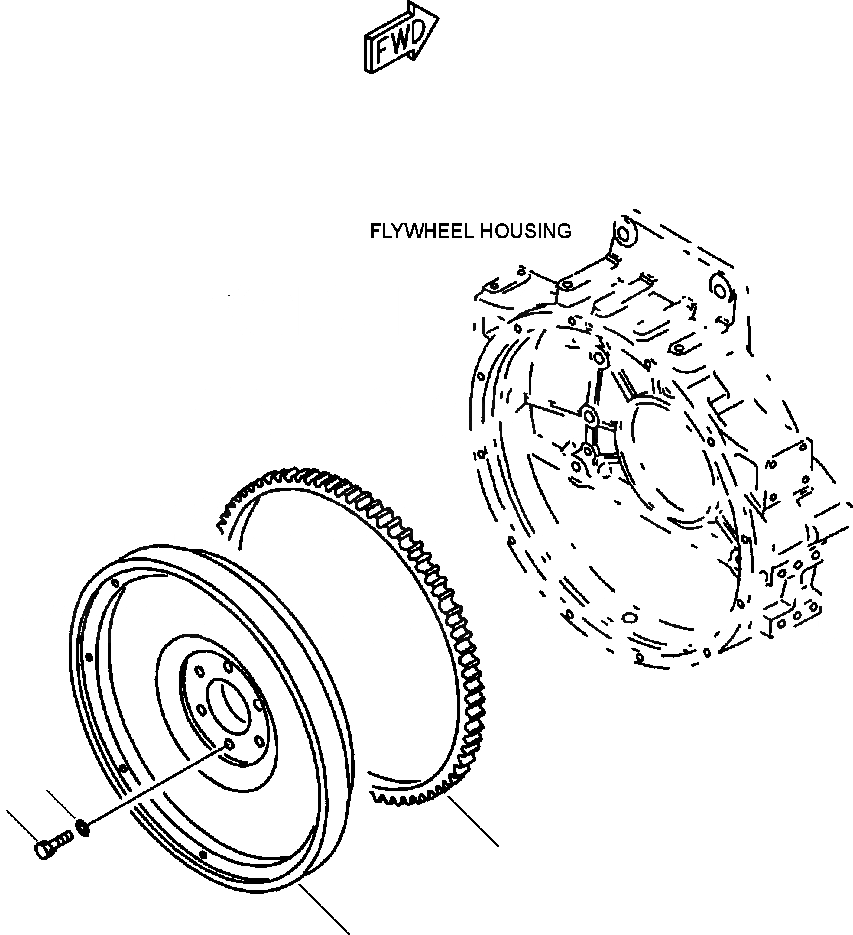 Схема запчастей Komatsu PC400LC-6LK - FIG. A-AB МАХОВИК ДВИГАТЕЛЬ