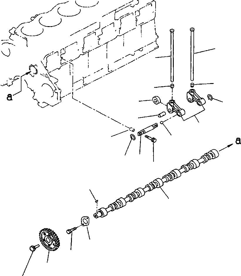 Схема запчастей Komatsu PC400LC-6LK - FIG. A-B7A РАСПРЕДВАЛ ДВИГАТЕЛЬ