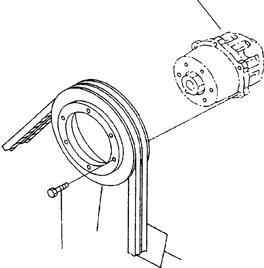 Схема запчастей Komatsu PC400LC-6LK - FIG. A-B7A ШКИВ ВЕНТИЛЯТОРА - MM DIAMETER ДВИГАТЕЛЬ