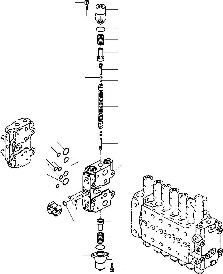 Схема запчастей Komatsu PC400LC-6LK - FIG. H-7A ОСНОВН. УПРАВЛЯЮЩ. КЛАПАН - 8TH СЕКЦ. ГИДРАВЛИКА