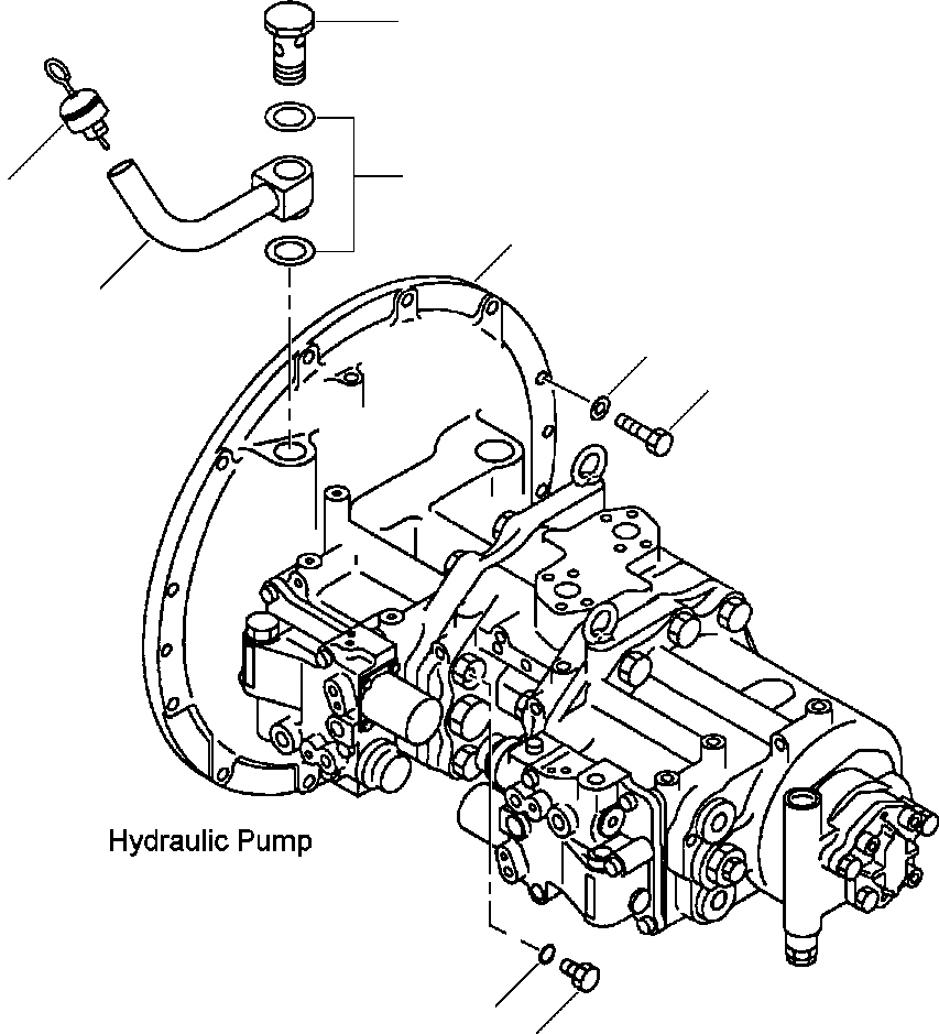 Схема запчастей Komatsu PC400LC-6LK - FIG. H-A ОСНОВН. НАСОС - СОЕДИН-Е ЧАСТИ ГИДРАВЛИКА
