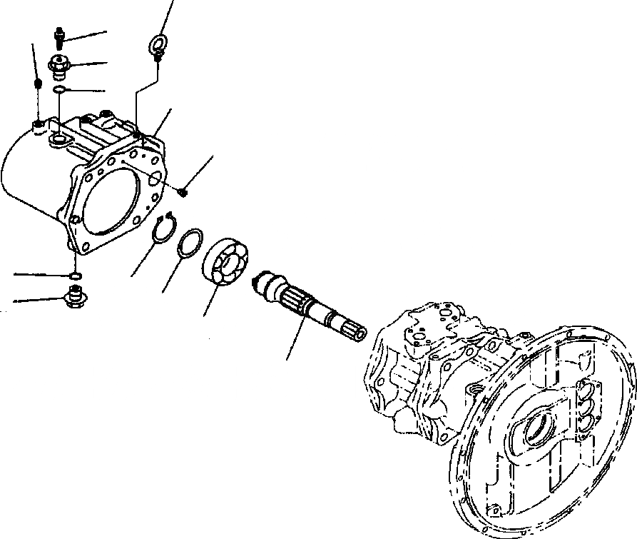 Схема запчастей Komatsu PC400LC-6LK - FIG. H-A ОСНОВН. НАСОС - ЗАДН. КОРПУС ГИДРАВЛИКА