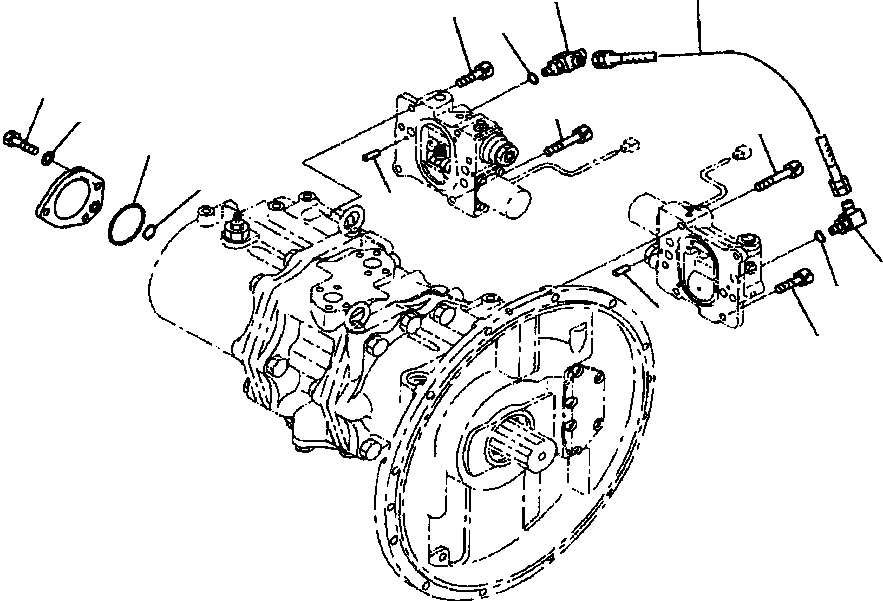 Схема запчастей Komatsu PC400LC-6LK - FIG. H-A ОСНОВН. НАСОС - СИСТЕМА ТРУБ СЕРВОКЛАПАНА ГИДРАВЛИКА