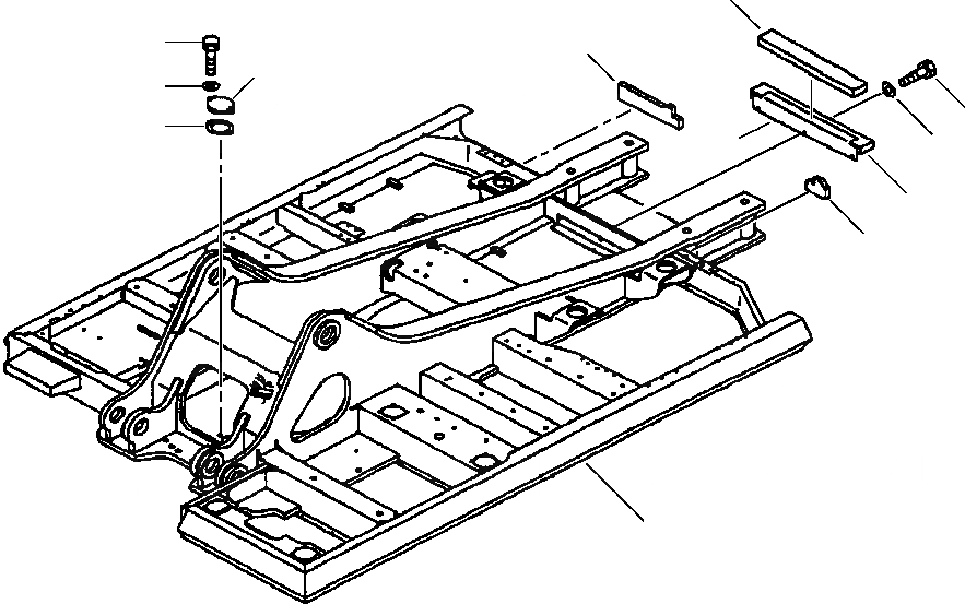 Схема запчастей Komatsu PC400LC-6LK - FIG. J-AA ОСНОВНАЯ РАМА - СТАНДАРТН. ОСНОВНАЯ РАМА И ЕЕ ЧАСТИ