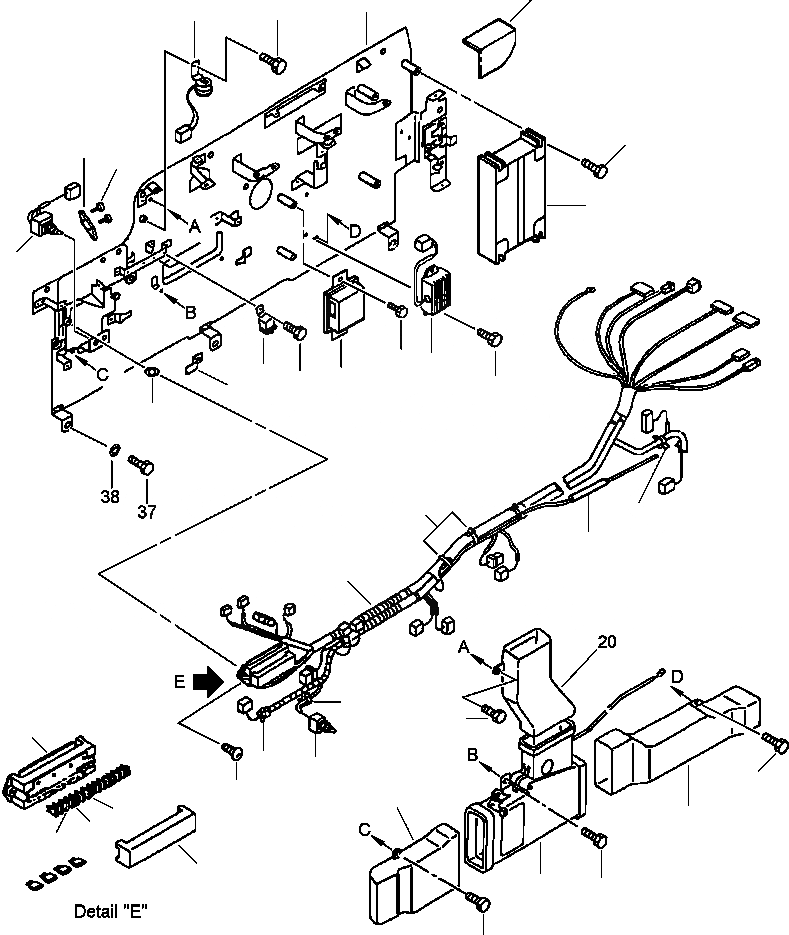 Схема запчастей Komatsu PC400LC-6LK - FIG. K-AA КАБИНА - ОСНОВ. - РЫЧАГ С КЛАПАНОМ PPC КАБИНА ОПЕРАТОРА И СИСТЕМА УПРАВЛЕНИЯ