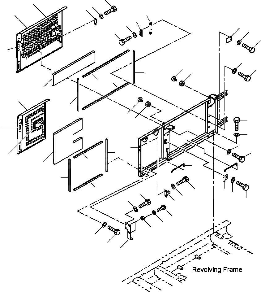 Схема запчастей Komatsu PC400LC-6LK - FIG. M-A ПРАВ. ДВЕРЬ - КАБИНА ЧАСТИ КОРПУСА