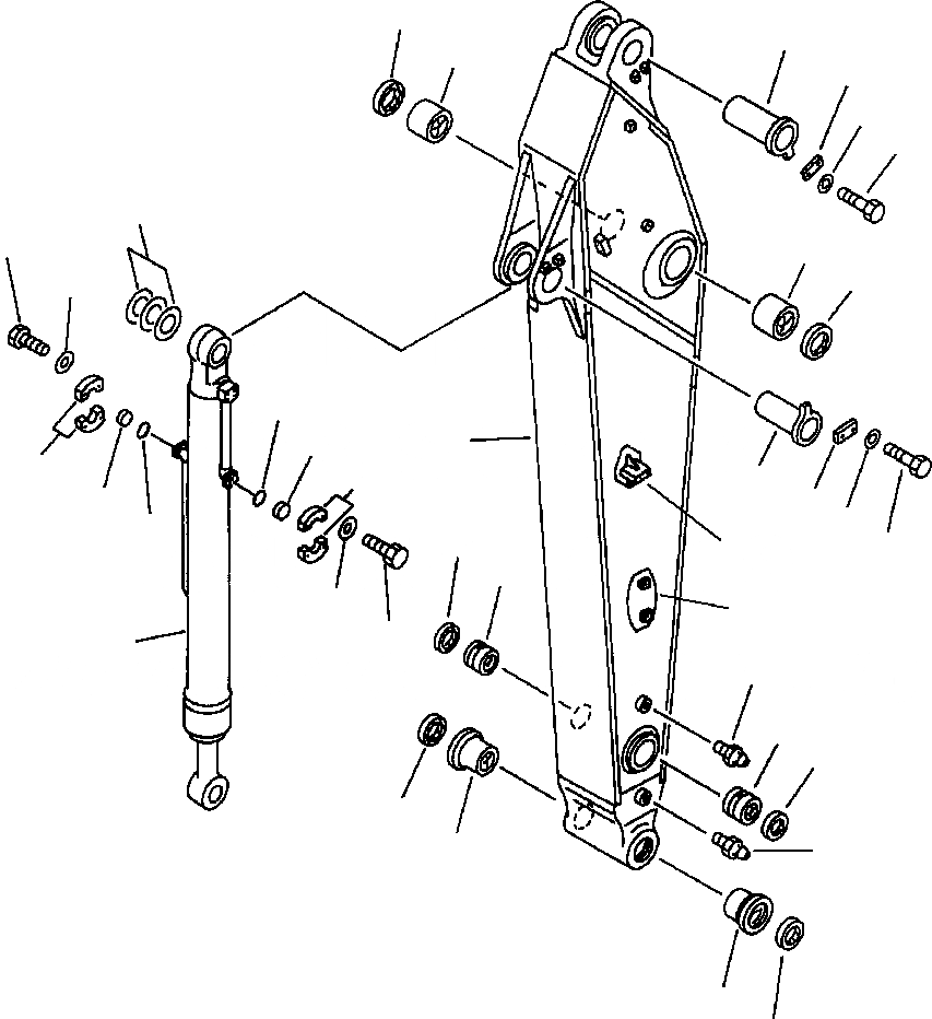 Схема запчастей Komatsu PC400LC-6LK - FIG. T-B РУКОЯТЬ (.9 M) - РУКОЯТЬ И ЦИЛИНДР КОВША ДЛЯ COMPONENT РАБОЧЕЕ ОБОРУДОВАНИЕ