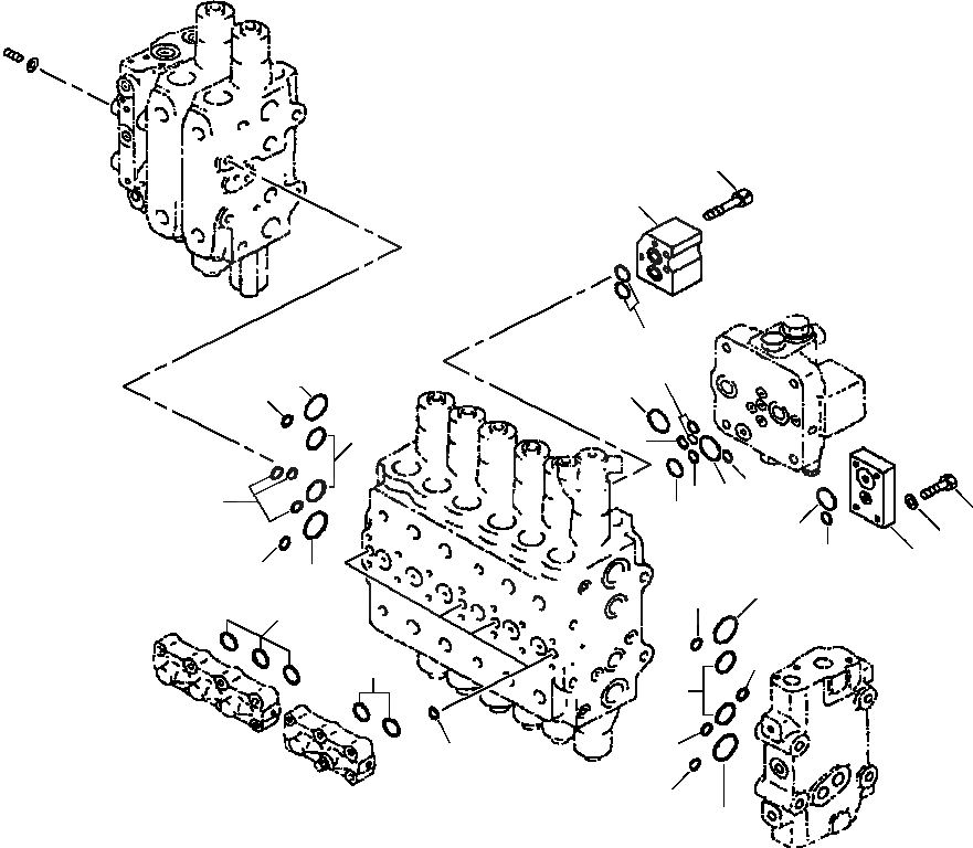 Схема запчастей Komatsu PC400LC-6LK - FIG. H-A ОСНОВН. УПРАВЛЯЮЩ. КЛАПАН - СОЕДИНИТЕЛЬН. ЧАСТИ ГИДРАВЛИКА