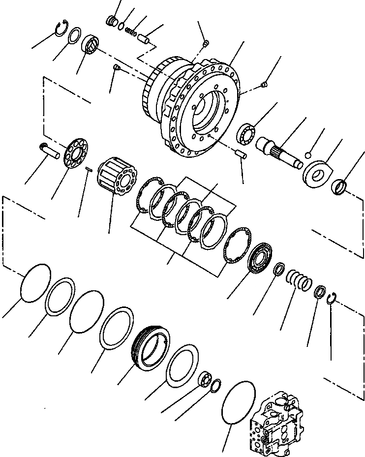 Схема запчастей Komatsu PC400LC-6LK - FIG. P-A МОТОР ХОДА - КРЫШКАASSEMBLY НИЖНЯЯ ГИДРОЛИНИЯ И ЛИНИЯ ХОДА