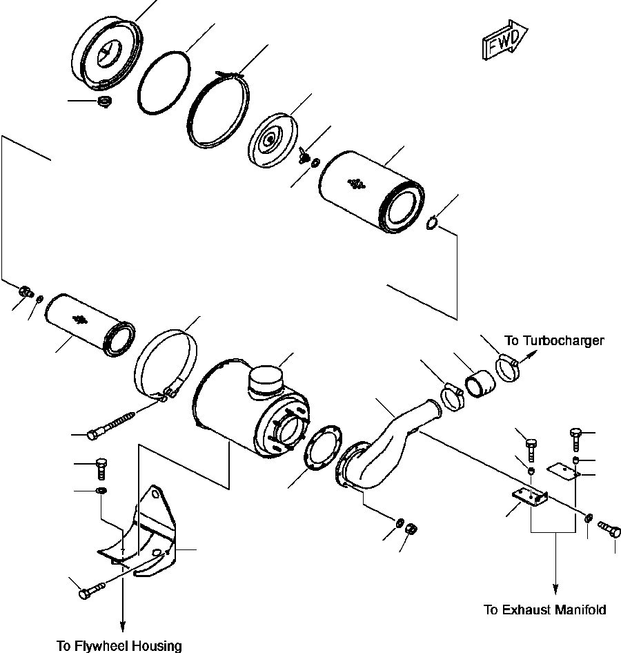 Схема запчастей Komatsu PC400LC-6LM - FIG. A-AG ВОЗДУХООЧИСТИТЕЛЬ ДВИГАТЕЛЬ