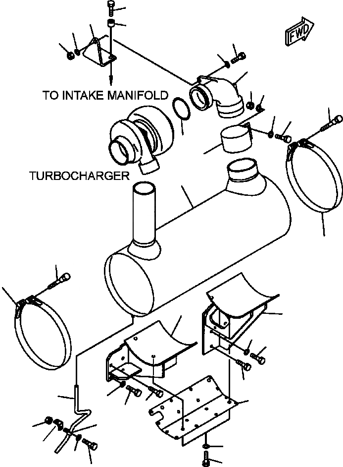 Схема запчастей Komatsu PC400LC-6LM - FIG. A-AS ГЛУШИТЕЛЬ ДВИГАТЕЛЬ