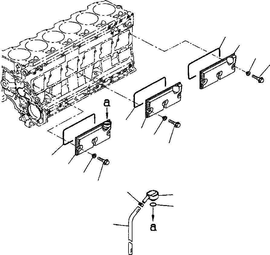 Схема запчастей Komatsu PC400LC-6LM - FIG. A-AD7 КРЫШКА ТОЛКАТЕЛЕЙ КЛАПАНА ДВИГАТЕЛЬ