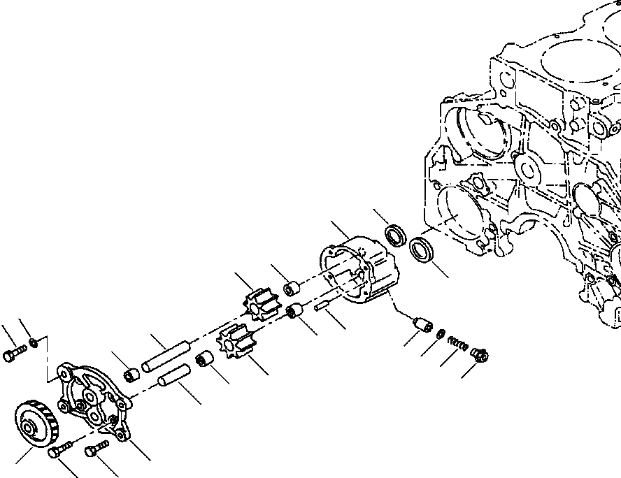 Схема запчастей Komatsu PC400LC-6LM - FIG. A-AA СМАЗЫВ. НАСОС ДВИГАТЕЛЬ